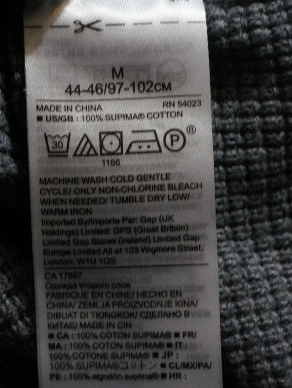 Banana Republic Supima Cotton Waffle Knit Crewneck Sweater Size Meduim Gray